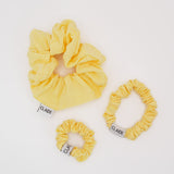 Yellow Cotton Scrunchies Bundle (3er-Pack)