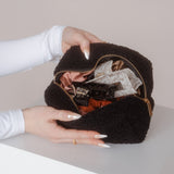 Kosmetiktasche aus Teddyfleece