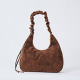 Scrunch Shoulder Bag - Large, Dark Brown