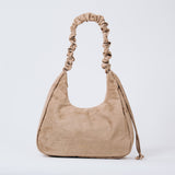 Scrunch Shoulder Bag - Large, Taupe