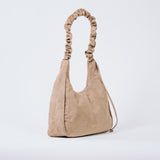 Scrunch Shoulder Bag - Large, Taupe