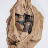 Scrunch Shoulder Bag - Large, Taupe
