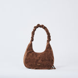 Scrunch Shoulder Bag - Small, Dark Brown