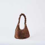 Scrunch Shoulder Bag - Small, Dark Brown