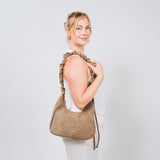 Scrunch Shoulder Bag - Small, Taupe