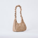 Scrunch Shoulder Bag - Small, Taupe