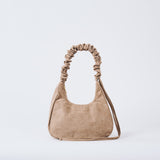 Scrunch Shoulder Bag - Small, Taupe