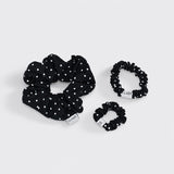Scrunchies Black Polka Dot Bundle (3er-Pack)