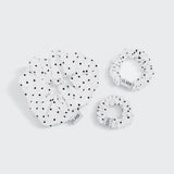 Scrunchies White Polka Dot Bundle (3er-Pack)