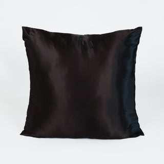 Satin Kopfkissenbezug Schwarz