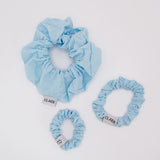Blue Cotton Scrunchies Bundle (3er-Pack)
