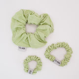 Green Cotton Scrunchies Bundle (3er-Pack)