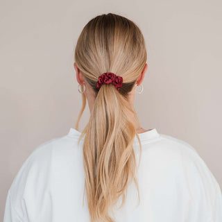 Red Silk Scrunchies Bundle (3er-Pack)