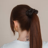 Black Silk Scrunchies Bundle (3er-Pack)