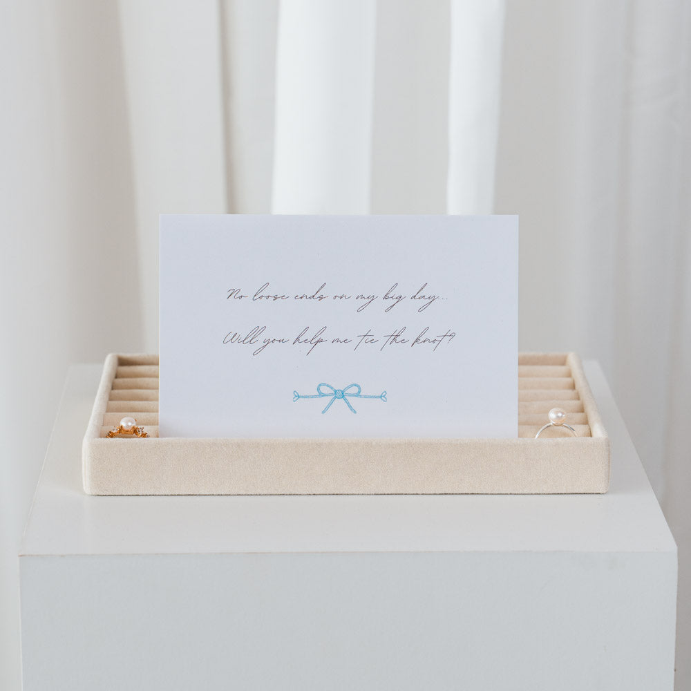 Postkarte Trauzeugin "Tie the knot"